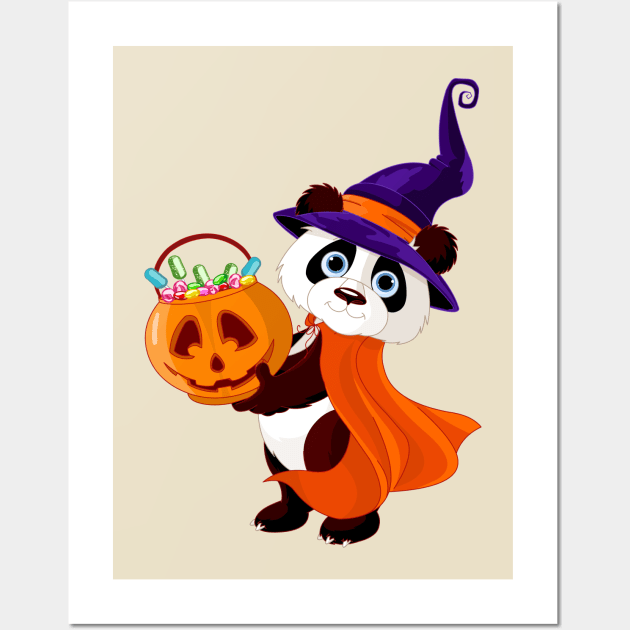 Panda Halloween Costume Wall Art by JuanesArtShop